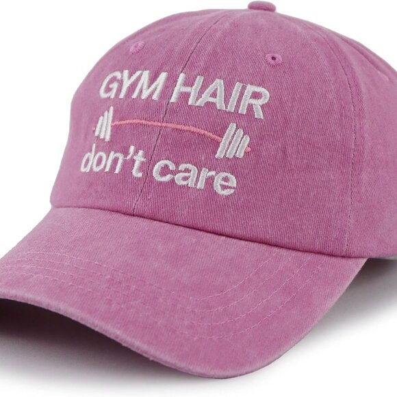 Gym Baseball Cap Cotton Adjustable Unisex UV Protection Breathable - Picture 2 of 7